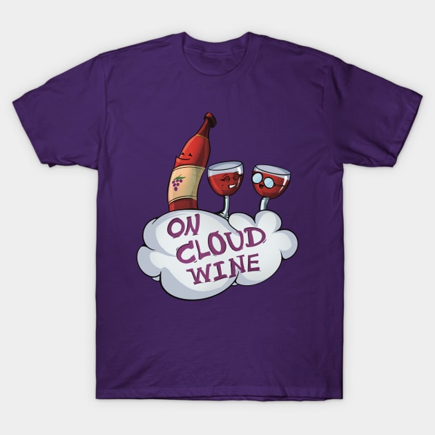On Cloud Nine (Wine) T-Shirt by Owl-Syndicate